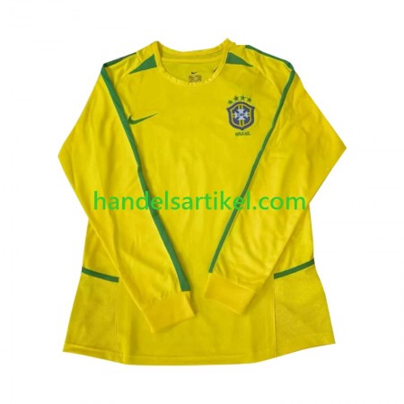 Brasilien Retro Heim Trikotsatz 2002 Langarm